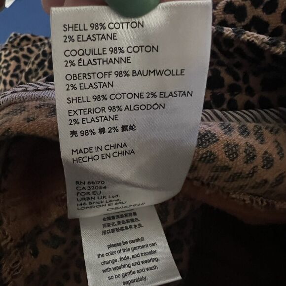 Anthropologie Kalea Corduroy Trouser Joggers Leopard Print Mob Wife Small J15 - Picture 5 of 7